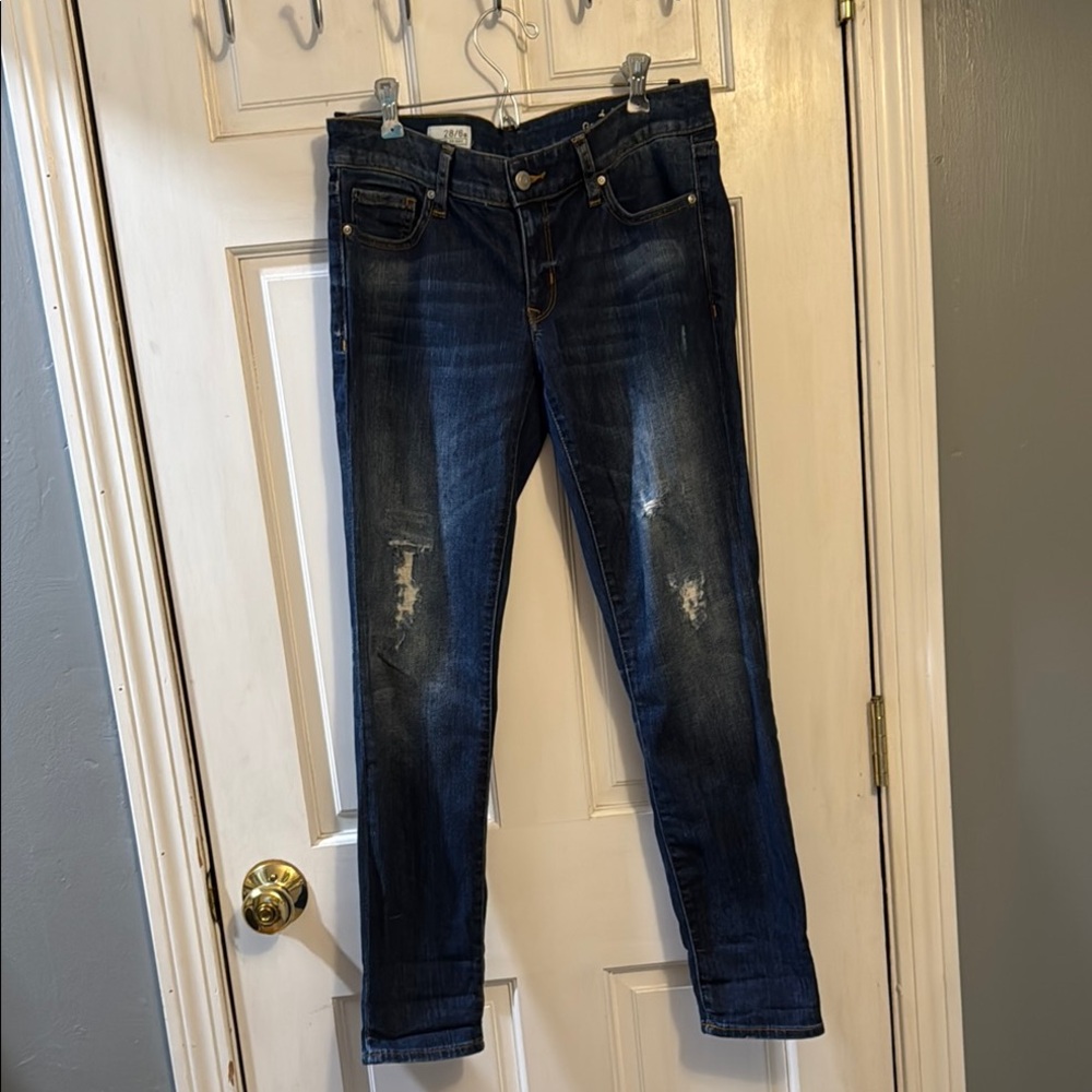 GAP 1969 Women's Distressed Always Skinny Jeans size 6 ankle /28